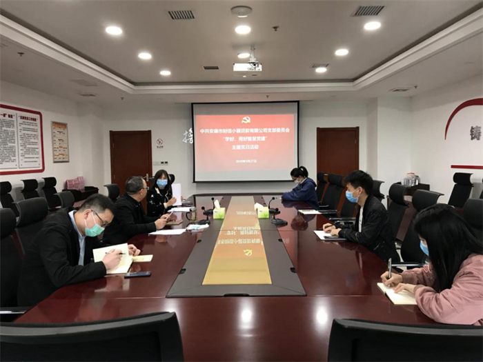 市財(cái)信小貸黨支部召開(kāi)黨員大會(huì)暨 “學(xué)好、用好智慧黨建”主題黨日活動(dòng)
